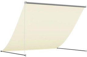 vidaXL Τέντα Συρόμενη Κρεμ 250 x 150 εκ. από Ύφασμα και Ατσάλι