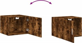 vidaXL Ντουλάπι Τοίχου Καπνιστή Δρυς 50x42,5x40 εκ. Επεξεργασμένο Ξύλο