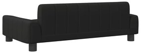 vidaXL Καναπές Παιδικός Μαύρος 90 x 53 x 30 εκ. από Συνθετικό Δέρμα