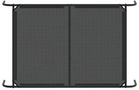 vidaXL Ανυψωμένο κρεβάτι σκύλου Μαύρο 130x80x20 cm Textilene ατσάλι