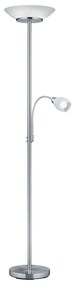 Φωτιστικό Δαπέδου Gerry R40063107 2xE27 18W & 1xE14 10W Φ34cm 180cm Nickel Mat RL Lighting Metal, Glass