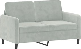 vidaXL Σετ Σαλονιού 2 Τεμαχίων Αν. Γκρι Βελούδινο