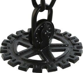 Bordklokke Home ESPRIT Μαύρο Ασημί