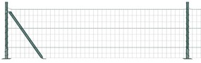 vidaXL Ευρωπαϊκός φράχτης με 7 βάσεις 0.4x10 m γαλβανισμένο ατσάλι