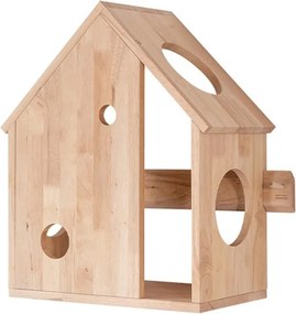 Σπιτάκι γάτας Nextdeco Natural μασίφ ξύλο Υ59x45x27εκ.