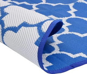 vidaXL Χαλί εξωτερικού χώρου ARAKIL μπλε Ø160 cm PP