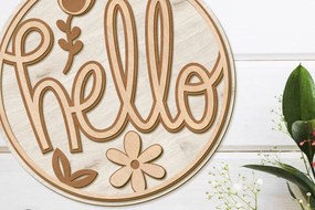 Σετ των 2 Intra απο ξύλο plywood 3mm-4mm πάχος - Διακοσμητικό πάνελ τοίχου με λουλούδια Δίασταση 14x14 cm INTRAFABR-92326287