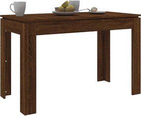 vidaXL Τραπεζαρία Καφέ Δρυς 120 x 60 x 76 εκ. από Επεξεργασμένο Ξύλο