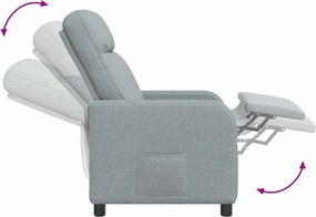 vidaXL Αναπαυτική Καρέκλα Ανοιχτό γκρι Ύφασμα