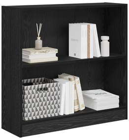 vidaXL Βιβλιοθήκη Μαύρη δρυς 80 x 24 x 109 εκ Μοριοσανίδα