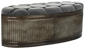 Σκαμπό DKD Home Decor Γκρι Μέταλλο 117 x 42 x 47 cm