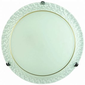 Arkolight Κλασσική Πλαφονιέρα Οροφής Φωτιστικό Φ30cm Γυάλινο Λευκό 218-1-1