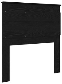 vidaXL Κεφαλάρι με κεφαλάρι Μαύρη Οξυά 80 cm Επεξεργασμένο ξύλο