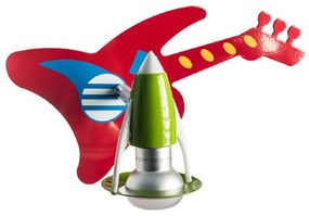 Φωτιστικό Τοίχου - Οροφής Παιδικό 2381JB Red-Green Aca Metal