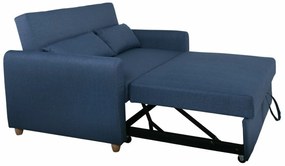 Καναπές κρεβάτι Mesa 384, Αριθμός θέσεων: 2, Μπλε, 86x140x86cm, Πόδια: Ξύλο | Epipla1.gr