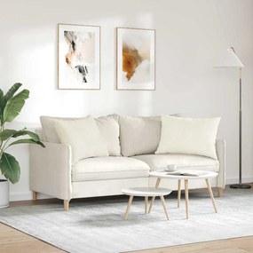 vidaXL Μαξιλάρι Καναπέ 2 τμχ. Βελούδο Κρεμ 70 x 50 cm