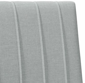 vidaXL Ταπετσαρισμένο κεφαλάρι Ανοιχτό γκρι 90 cm Στερεά ξυλεία πεύκου
