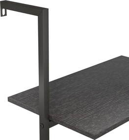 vidaXL Ραφιέρα Κεκλιμένη 4 Επιπέδων Μαύρη 64 x 35 x 152,5 εκ.