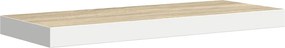 vidaXL Ράφι Τοίχου Δρυς/Άσπρο 60x23,5x3,8 εκ. MDF