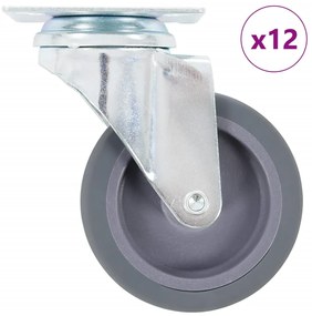 vidaXL Ρόδες Περιστρεφόμενες 12 τεμ. 75 χιλ.