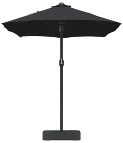 vidaXL Ομπρέλα Κήπου Μαύρο 385 x 209 x 244 εκατοστά ύφασμα