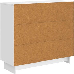 vidaXL Πλαϊνό γραφείο Γυαλιστερό Λευκό 89 x 34,5 x 80 εκ