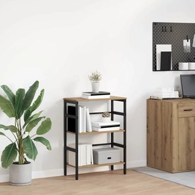 vidaXL Ράφι Βιβλίων 2 επιπέδων 60 x 29,5 x 81 εκ Επεξεργασμένο ξύλο
