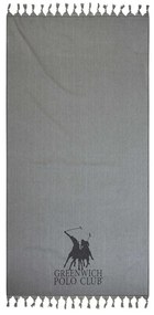Πετσέτα Θαλάσσης - Παρεό 3794 Grey Greenwich Polo Club Beach 90x170cm 100% Cotton