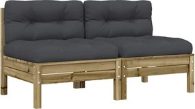vidaXL Patio Sofa Vacuum pressure treated pinewood Natural Impregnated