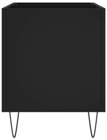 Δισκοθήκη Μαύρη 74,5 x 38 x 48 εκ. από Επεξεργασμένο Ξύλο - Μαύρο