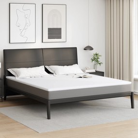 vidaXL Στρώματα Λευκό 200 x 200 cm 100% ύφασμα πολυεστέρα με τζακάρ