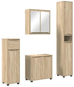vidaXL Σετ Επίπλων Μπάνιου 4 pcs Δρύς Sonoma Επεξεργασμένο ξύλο
