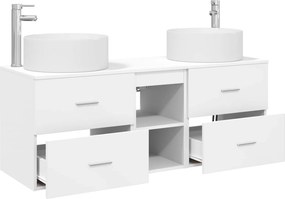 vidaXL Σετ Επίπλων Μπάνιου 3 τμχ. Λευκό 49,5 x 44,5 x 65,5 εκ