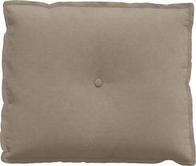 vidaXL Μαξιλάρι Πλάτης Taupe 60 x 50 cm Ύφασμα Μικροΐνας