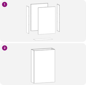 vidaXL Γλάστρα Κήπου 2 τμχ. Λευκό 50 x 20 x 75 εκ.