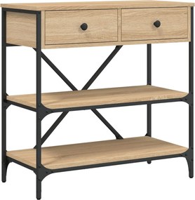 vidaXL Τραπέζι Κονσόλα Sonoma Δρυς 75x34,5x75 εκ. Επεξεργασμένο Ξύλο