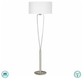 Φωτιστικό Επιδαπέδιο Υ160xØ50εκ. 1xE27 Μέταλλο Nickel Mat Trio Lighting Paris II 400200107