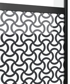 vidaXL Συρόμενη Πόρτα Μαύρο 102.5 x 205 cm Tempered γυαλί, Αλουμίνιο