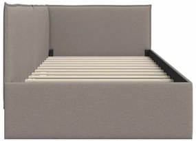 vidaXL Κρεβάτι Γωνίας με κεφαλάρι Taupe 90 x 200 cm ύφασμα