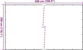 vidaXL Δίχτυ Συγκράτησης Φορτίου Μαύρο 3 x 5 μ. από HDPE