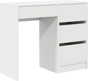 vidaXL Γραφείο με συρτάρι Λευκό 90 x 37.5 x 75 εκ Επεξεργασμένο ξύλο