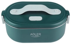 Ηλεκτρικό κουτί φαγητού Adler AD 4522, 45W, 0.8 l, Μέχρι 70C, Δοχείο από ανοξείδωτο ατσάλι, Θερμοσακούλα, Πράσινο