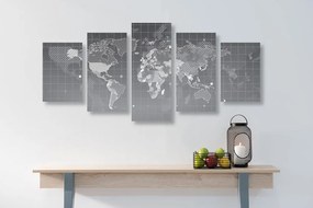 Εικόνα 5 μερών εκκολάπτεται παγκόσμιος χάρτης - 200x100