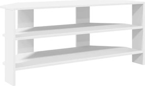 vidaXL ΓωνιακήΒάσηΤηλεόρασης Λευκό 102x40,5x45εκ Επεξεργασμένο ξύλο