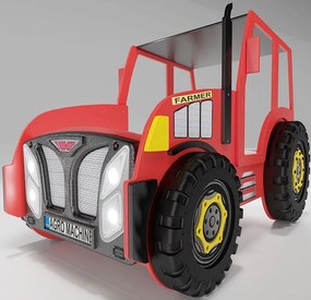 Κρεβάτι παιδικό Tractor-Kokkino