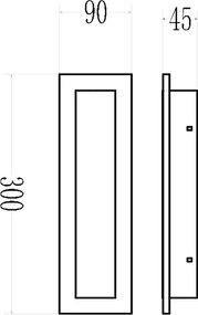 LED Απλίκα Εξωτερικού Χώρου Wow 30cm 10W 3-CCT Μαύρο