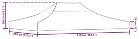 vidaXL Κάλυμμα Τέντας Εκδηλώσεων Ανθρακί 4 x 3 μ. 270 γρ/μ²