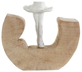 Διακοσμητική Φιγούρα DKD Home Decor Λευκό Καφέ Μπαλαρίνα Μπαλέτου 17 x 6 x 24 cm (x2)