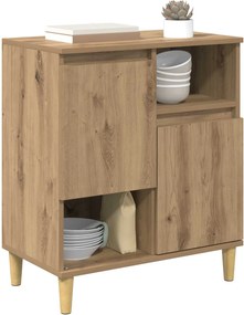 vidaXL Πλαϊνό γραφείο artisan δρυς 35 x 60 x 70 εκ Επεξεργασμένο Ξύλο