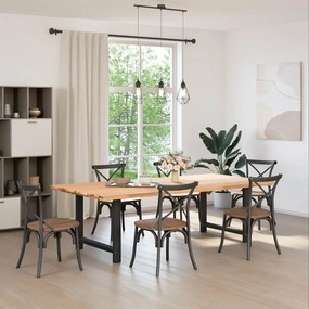 vidaXL Πόδια Τραπεζαρίας 2 τεμ. Μαύρα 90x(72-73) εκ. Ατσάλι